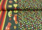 Preview: Dots Go olive green jersey Hilco fabric for kids with dots and cars by JaTiJu